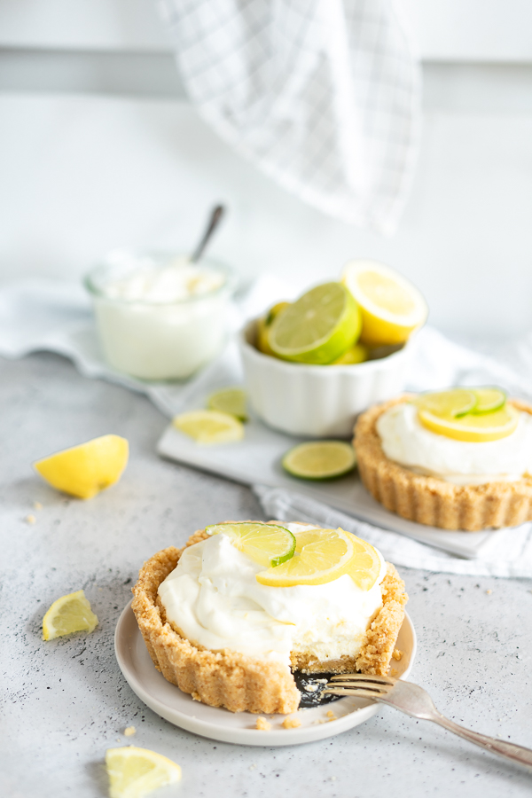 Zitronen und Limetten no bake cheesecake 