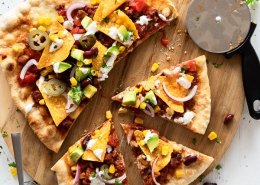 selbstgemachte Pizza, Taco, Tortillas