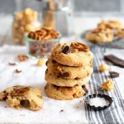 Popcorn-Brezel-Schokoladen Cookies